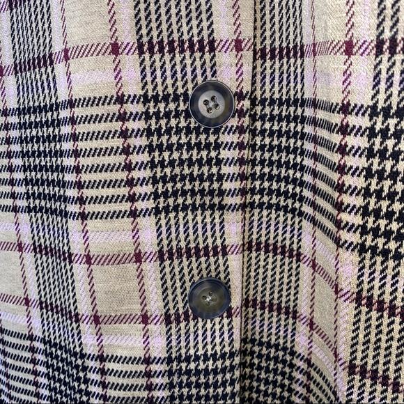 14th & Union Plaid Skirt Women Size XL Camel Sunrise Button Detail Front NWT * - Picture 2 of 4